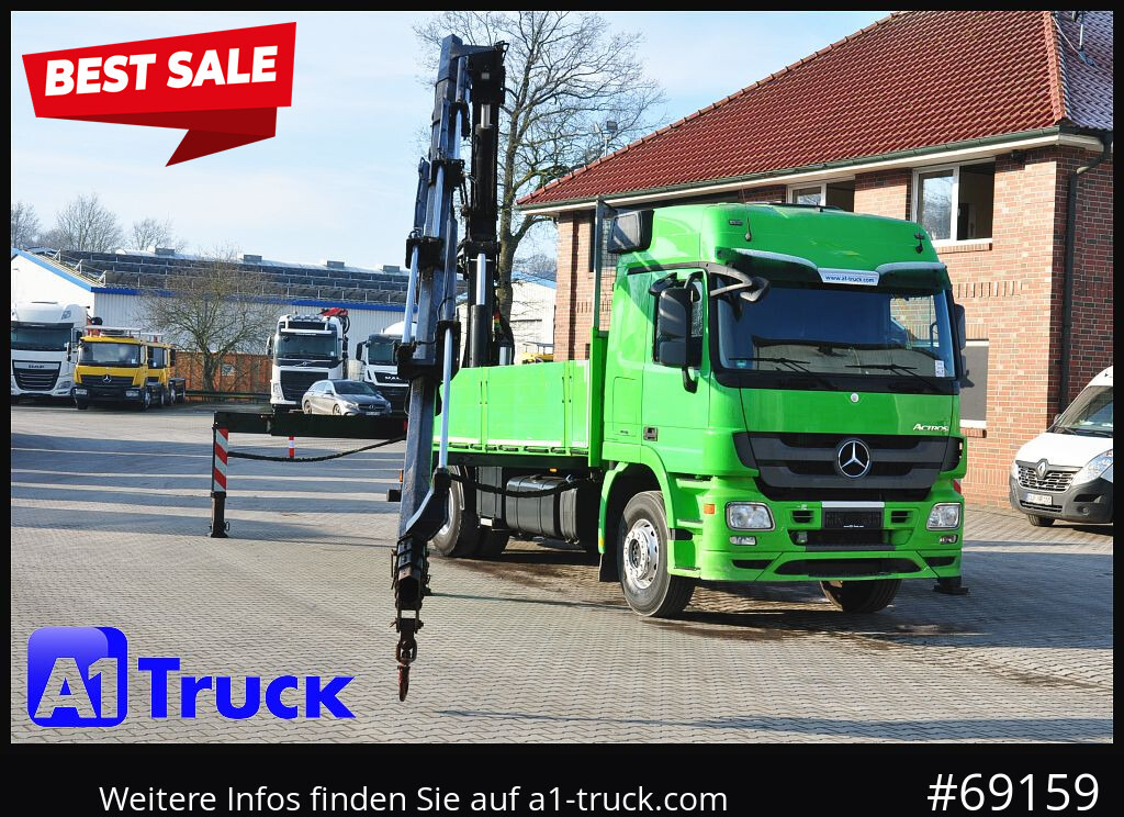MERCEDES-BENZ Actros 1844 MP3, Kran MKG 291 HP 5+3 Funk, TÜV 06/2026 - Camião grua: foto 1 MERCEDES-BENZ Actros 1844 MP3, Kran MKG 291 HP 5+3 Funk, TÜV 06/2026 - Camião grua: foto 1
