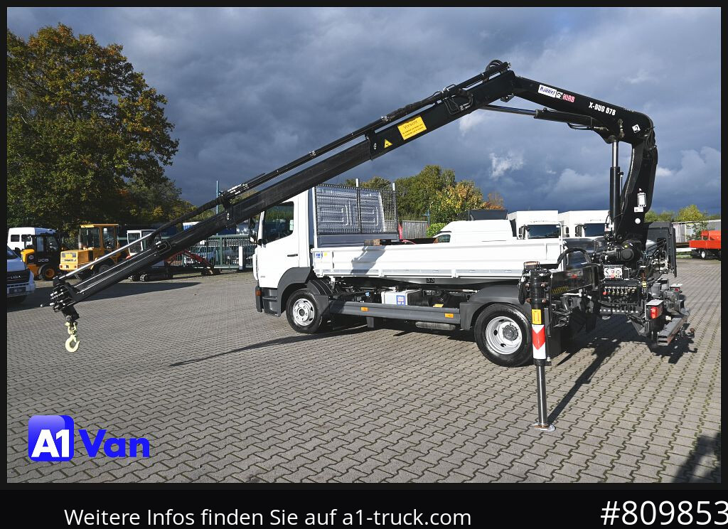 Camião basculante, Camião grua MERCEDES-BENZ Atego 816 Kipper Kran, Hiab, AHK, Klima: foto 12