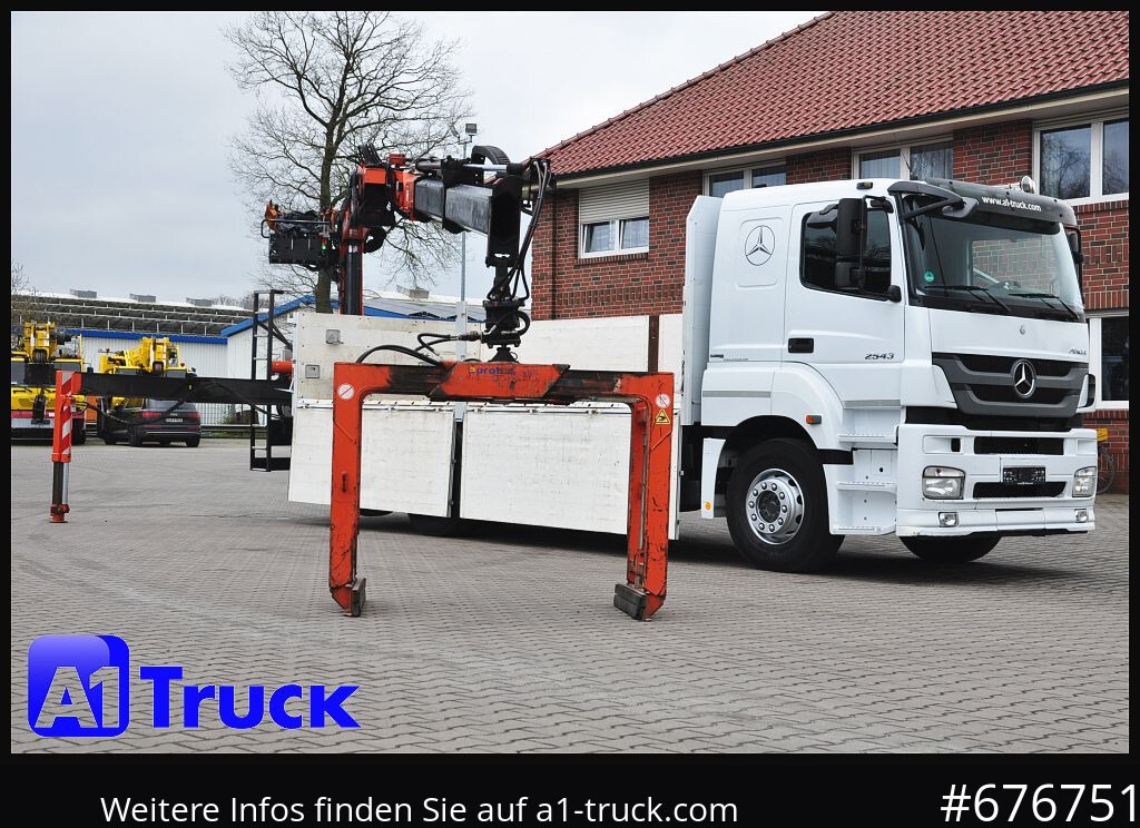 MERCEDES-BENZ Axor 2543, Atlas 170.2 Kran, Lift-Lenkachse, - Camião de caixa aberta/ Plataforma, Camião grua: foto 1 MERCEDES-BENZ Axor 2543, Atlas 170.2 Kran, Lift-Lenkachse, - Camião de caixa aberta/ Plataforma, Camião grua: foto 1