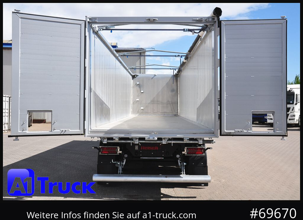 REISCH RHKS, Alu-Kippmulde 52m³, Kombitüren, Alufelgen, Liftachse, - Semi-reboque basculante: foto 2 REISCH RHKS, Alu-Kippmulde 52m³, Kombitüren, Alufelgen, Liftachse, - Semi-reboque basculante: foto 2