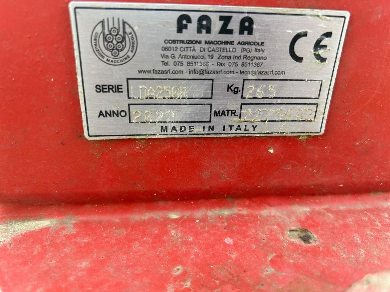 FAZA LDA/250 R - Maquina para lavrar a terra: foto 3 FAZA LDA/250 R - Maquina para lavrar a terra: foto 3