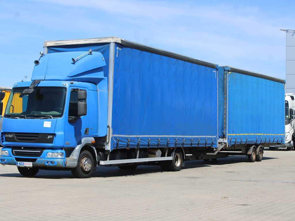 DAF FA LF 45, EURO 5, TYRES 80% + AGADOS TRAILER - Camião de lona: foto 1 DAF FA LF 45, EURO 5, TYRES 80% + AGADOS TRAILER - Camião de lona: foto 1