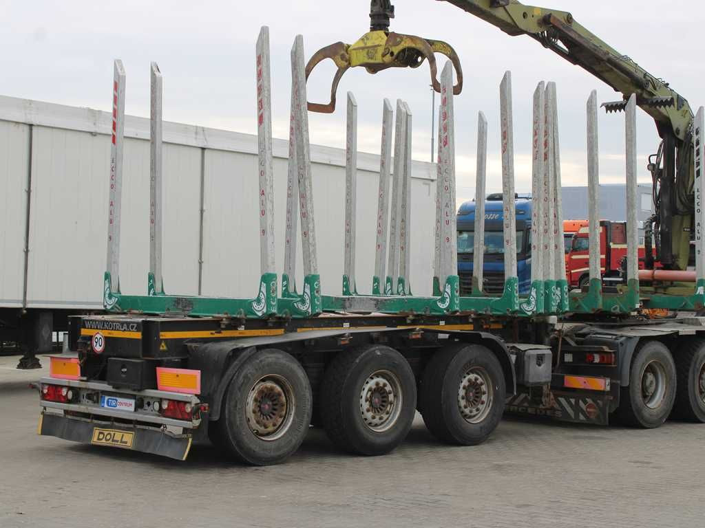 DOLL H3S-14H9, SAF, 2X LIFTING AXLE, EXPANDABLE - Semi-reboque transporte de madeira: foto 3 DOLL H3S-14H9, SAF, 2X LIFTING AXLE, EXPANDABLE - Semi-reboque transporte de madeira: foto 3