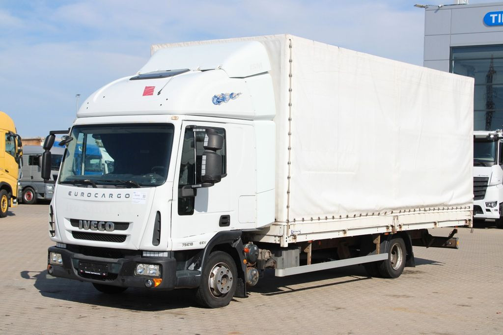 Iveco EUROCARGO ML 75E18, EURO 5EEV,PNEU 90%,SIDE-WALL - Camião de lona: foto 1 Iveco EUROCARGO ML 75E18, EURO 5EEV,PNEU 90%,SIDE-WALL - Camião de lona: foto 1