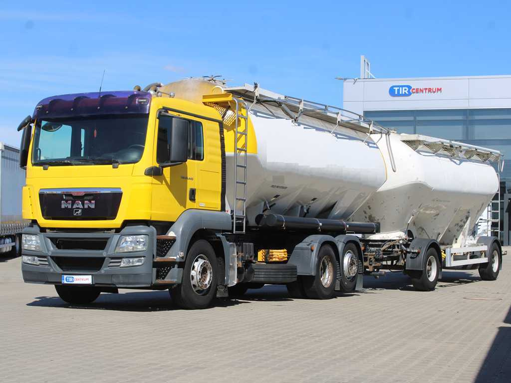 MAN TGA 26.440, 6x2, EURO 5, FELDBINDER 30m3, LIFTING AXLE, SILO + SPITZER (2006) - Caminhão tanque: foto 1 MAN TGA 26.440, 6x2, EURO 5, FELDBINDER 30m3, LIFTING AXLE, SILO + SPITZER (2006) - Caminhão tanque: foto 1