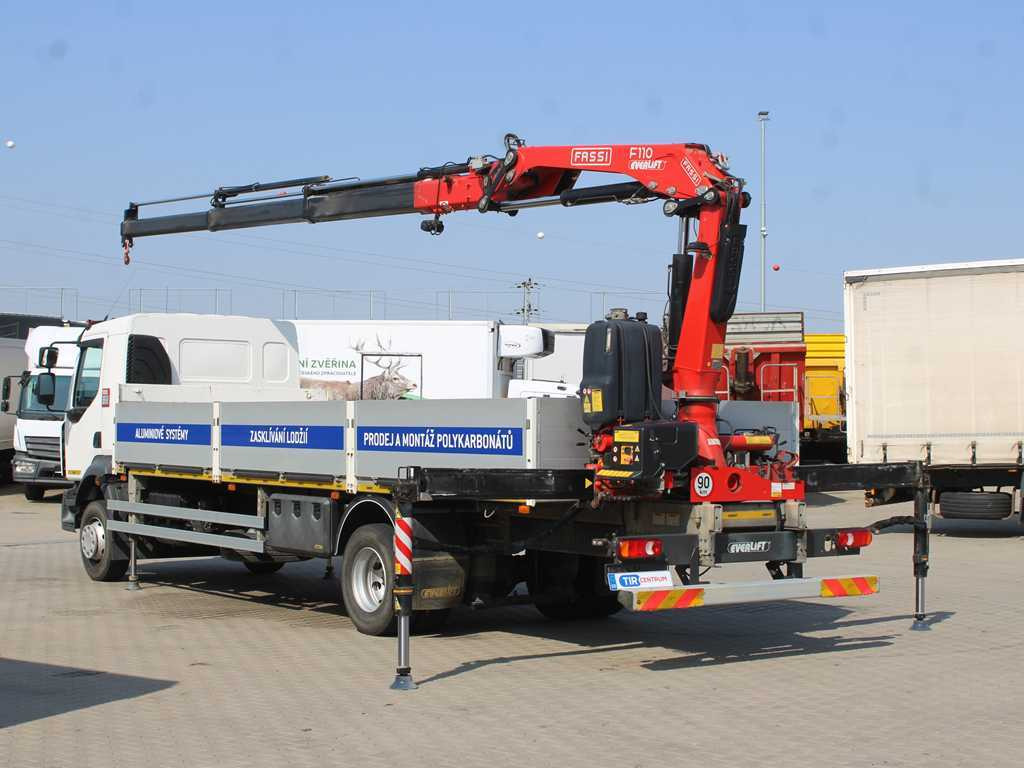 Renault D 250, EURO 6, SIDE, HYDRAULIC ARM FASSI F110 - Camião de caixa aberta/ Plataforma, Camião grua: foto 5 Renault D 250, EURO 6, SIDE, HYDRAULIC ARM FASSI F110 - Camião de caixa aberta/ Plataforma, Camião grua: foto 5