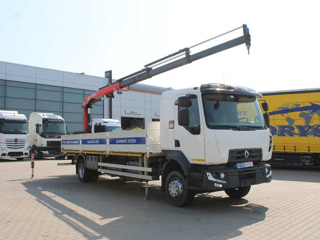 Renault D 250, EURO 6, SIDE, HYDRAULIC ARM FASSI F110 - Camião de caixa aberta/ Plataforma, Camião grua: foto 3 Renault D 250, EURO 6, SIDE, HYDRAULIC ARM FASSI F110 - Camião de caixa aberta/ Plataforma, Camião grua: foto 3