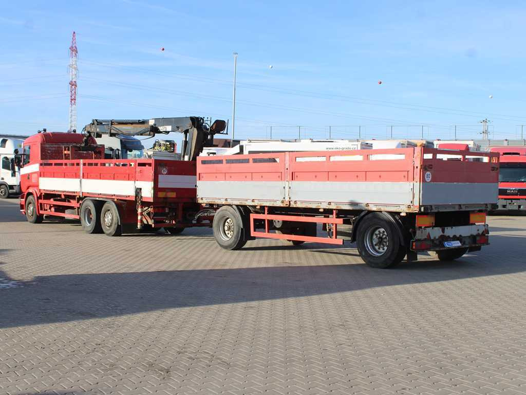 Scania R380, EURO 3, 6X2, LIFT AXLE, HIAB 166K + KOGEL ANBS(1996) - Camião de caixa aberta/ Plataforma, Camião grua: foto 5 Scania R380, EURO 3, 6X2, LIFT AXLE, HIAB 166K + KOGEL ANBS(1996) - Camião de caixa aberta/ Plataforma, Camião grua: foto 5