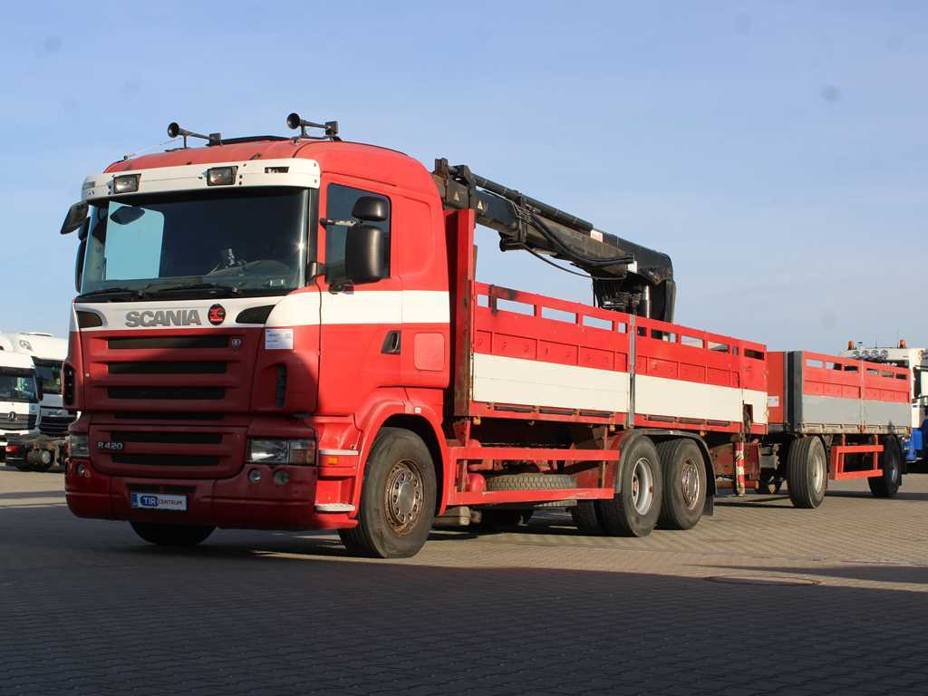 Scania R380, EURO 3, 6X2, LIFT AXLE, HIAB 166K + KOGEL ANBS(1996) - Camião de caixa aberta/ Plataforma, Camião grua: foto 1 Scania R380, EURO 3, 6X2, LIFT AXLE, HIAB 166K + KOGEL ANBS(1996) - Camião de caixa aberta/ Plataforma, Camião grua: foto 1