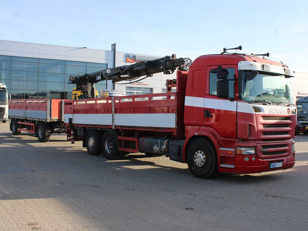 Scania R380, EURO 3, 6X2, LIFT AXLE, HIAB 166K + KOGEL ANBS(1996) - Camião de caixa aberta/ Plataforma, Camião grua: foto 3 Scania R380, EURO 3, 6X2, LIFT AXLE, HIAB 166K + KOGEL ANBS(1996) - Camião de caixa aberta/ Plataforma, Camião grua: foto 3