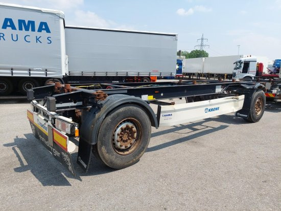 Krone AZ 18, Standard-Lafette Krone-Achsen, - Reboque transportador de contêineres/ Caixa móvel: foto 2 Krone AZ 18, Standard-Lafette Krone-Achsen, - Reboque transportador de contêineres/ Caixa móvel: foto 2