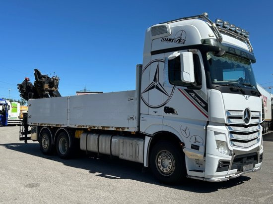 Mercedes-Benz Actros 2545 L 6x2, Retarder, Pritsche, Hiab XS 166 D-4 PRO, E5 - Camião de caixa aberta/ Plataforma, Camião grua: foto 3 Mercedes-Benz Actros 2545 L 6x2, Retarder, Pritsche, Hiab XS 166 D-4 PRO, E5 - Camião de caixa aberta/ Plataforma, Camião grua: foto 3