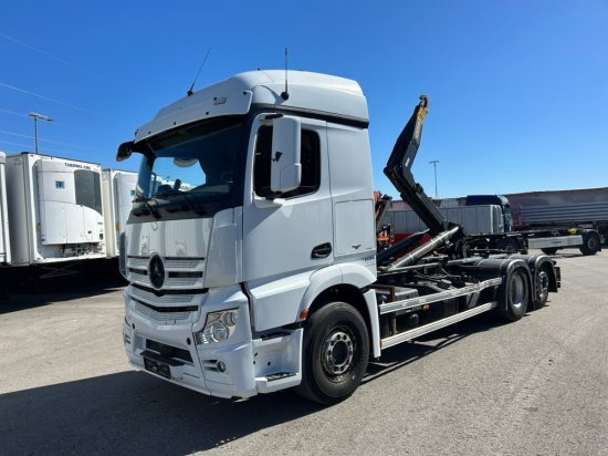 Mercedes-Benz Actros 2545L 6x2 Hyva Abroller, E6 ,Retarder, Lenk-Liftachse, - Camião polibenne: foto 1 Mercedes-Benz Actros 2545L 6x2 Hyva Abroller, E6 ,Retarder, Lenk-Liftachse, - Camião polibenne: foto 1
