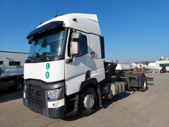 Renault T430 BDF-Wechselfahrgestell, 4x2 LL, EURO6, VEB+ - Camião transportador de contêineres/ Caixa móvel: foto 1 Renault T430 BDF-Wechselfahrgestell, 4x2 LL, EURO6, VEB+ - Camião transportador de contêineres/ Caixa móvel: foto 1