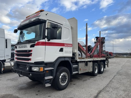 Scania G490 6X6  Blatt-Blatt Penz Kran 12.Z8.70 - Camião de transporte de madeira, Camião grua: foto 3 Scania G490 6X6  Blatt-Blatt Penz Kran 12.Z8.70 - Camião de transporte de madeira, Camião grua: foto 3