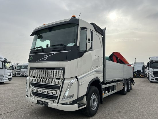 Volvo FH 500 6X2 Euro6, Retarder, Pritsche, Palfinger PK22002-EH - Camião de caixa aberta/ Plataforma, Camião grua: foto 1 Volvo FH 500 6X2 Euro6, Retarder, Pritsche, Palfinger PK22002-EH - Camião de caixa aberta/ Plataforma, Camião grua: foto 1