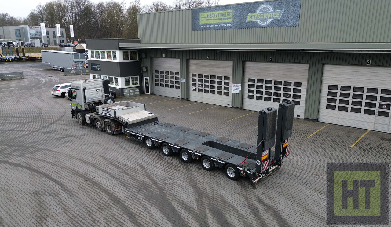 Faymonville 5-Achs-Tele-Semi-Halbachsen-Twinaxle-hydr Rampen - Semi-reboque baixa: foto 1 Faymonville 5-Achs-Tele-Semi-Halbachsen-Twinaxle-hydr Rampen - Semi-reboque baixa: foto 1