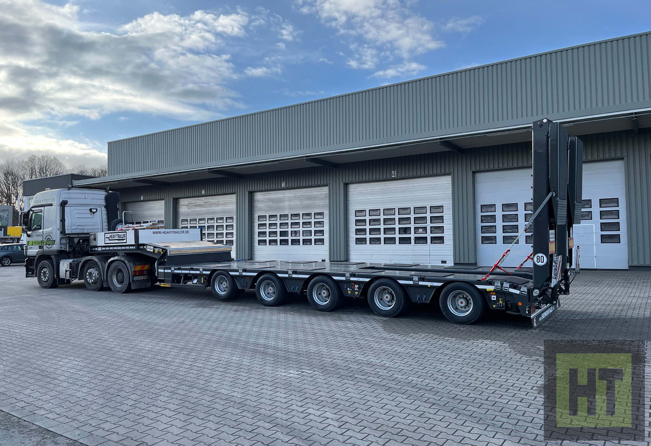 Faymonville 5-Achs-Tele-Semi mit Halbachsen "Twinaxle" und hydr. Rampen - Semi-reboque baixa: foto 1 Faymonville 5-Achs-Tele-Semi mit Halbachsen "Twinaxle" und hydr. Rampen - Semi-reboque baixa: foto 1