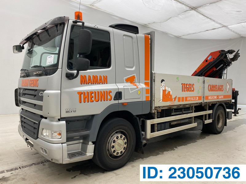 DAF CF85.410 - Camião de caixa aberta/ Plataforma, Camião grua: foto 1 DAF CF85.410 - Camião de caixa aberta/ Plataforma, Camião grua: foto 1