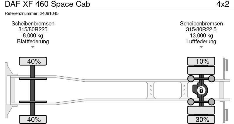 Camião chassi DAF XF 460 Space Cab: foto 14