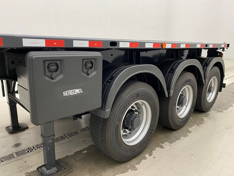 Semi-reboque transportador de contêineres/ Caixa móvel novo SERGOMEL Chassis/Plateau 20FT - NEW: foto 14