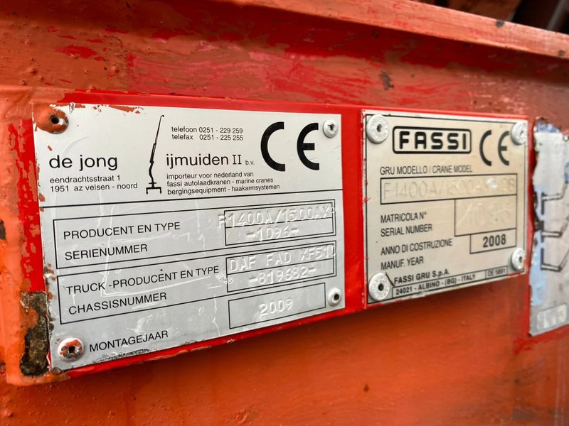 Camião grua DAF XF 105 10X4 + FASSI F1500AXP.28 KRAAN/KRAN/CRANE/GRUA: foto 15 Camião grua DAF XF 105 10X4 + FASSI F1500AXP.28 KRAAN/KRAN/CRANE/GRUA: foto 15