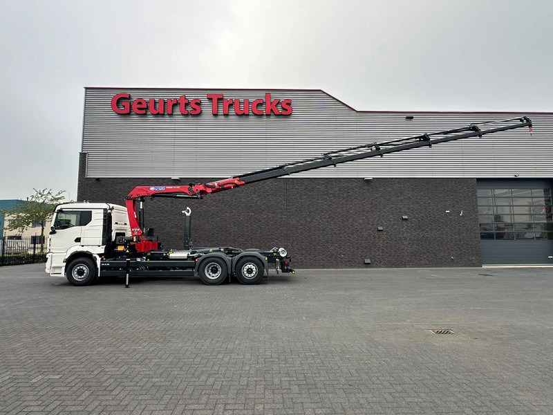 MAN TGS 26.520 6X4H-4 BL NEW MODEL + MEILLER HAAKARMSYSTEEM + HMF 2320 K6-RCS KRAAN/KRAN/CRANE/GRUA - Camião polibenne, Camião grua: foto 4 MAN TGS 26.520 6X4H-4 BL NEW MODEL + MEILLER HAAKARMSYSTEEM + HMF 2320 K6-RCS KRAAN/KRAN/CRANE/GRUA - Camião polibenne, Camião grua: foto 4