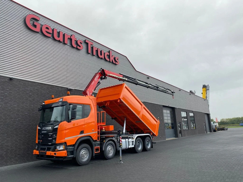 Scania R650 V8 NGS XT 8X4 + KIPPER + FASSI F275A.2.25 KRAAN/KRAN/CRANE/GRUA - Camião basculante, Camião grua: foto 2 Scania R650 V8 NGS XT 8X4 + KIPPER + FASSI F275A.2.25 KRAAN/KRAN/CRANE/GRUA - Camião basculante, Camião grua: foto 2