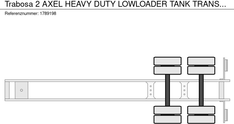Semi-reboque baixa Trabosa 2 AXEL HEAVY DUTY LOWLOADER TANK TRANSPORT: foto 15