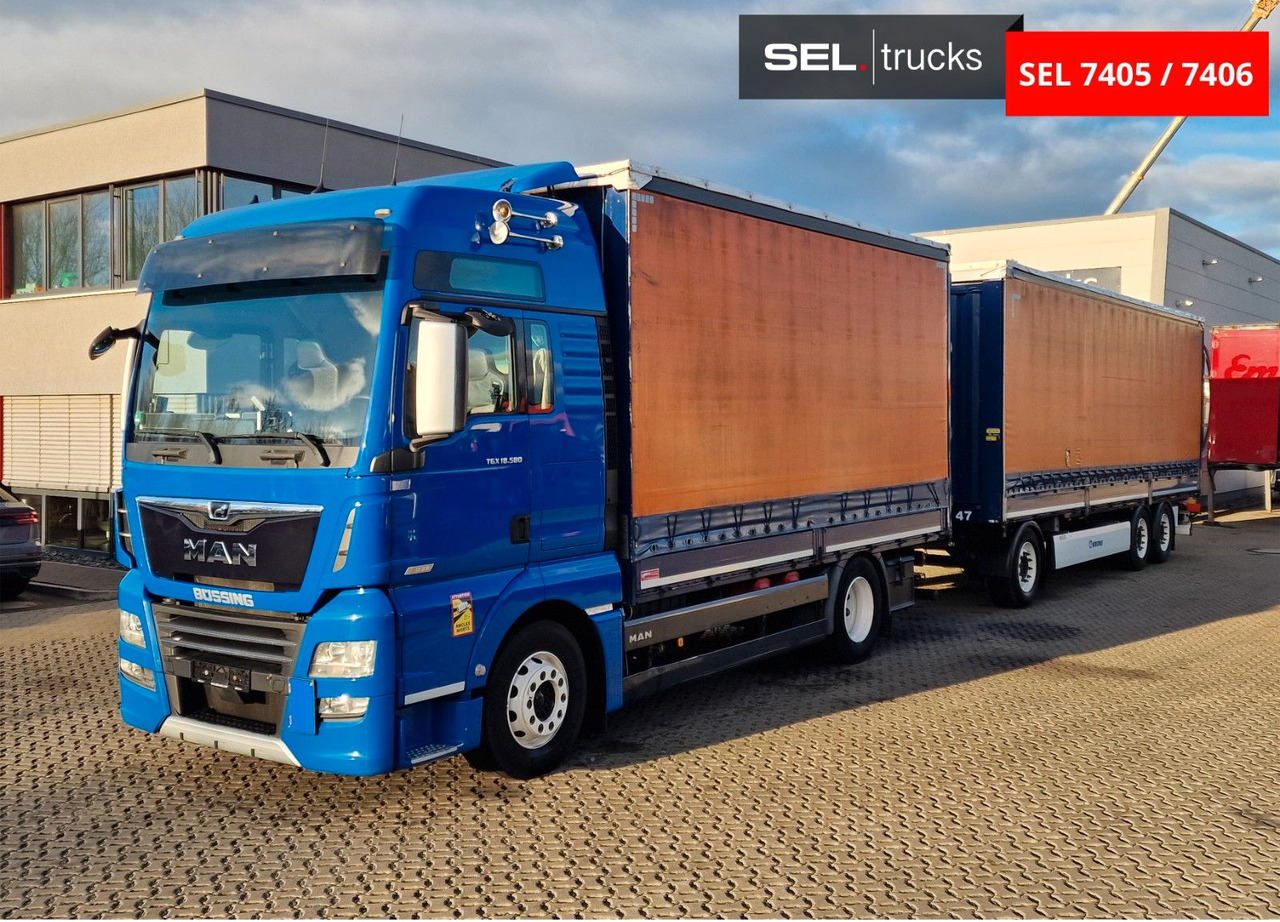 MAN TGX 18.580 4X2 LL/ Intarder/Aluklappen/Durchlade - Camião de lona: foto 2 MAN TGX 18.580 4X2 LL/ Intarder/Aluklappen/Durchlade - Camião de lona: foto 2