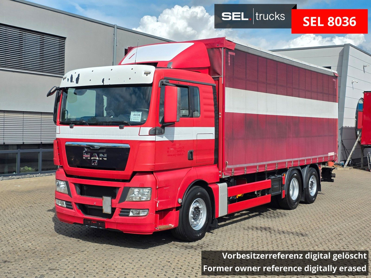 MAN TGX 26.360 6X2-2 LL / Intarder / Ldbw /Lenkachse - Camião de lona: foto 1 MAN TGX 26.360 6X2-2 LL / Intarder / Ldbw /Lenkachse - Camião de lona: foto 1