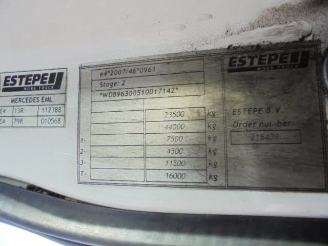 Camião chassi Mercedes-Benz Actros 2340 6X2 EUR 6: foto 16