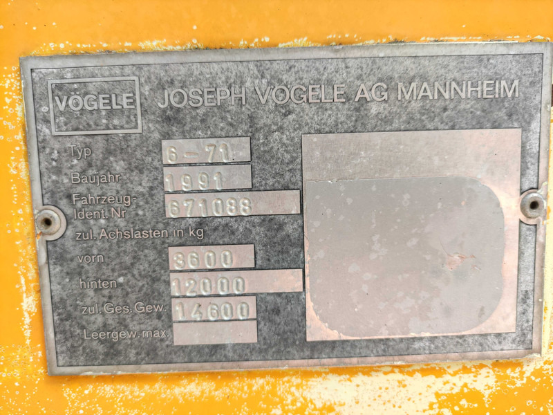 Vögele SUPER 1502 wheel asphalt paver - Acabadora: foto 3 Vögele SUPER 1502 wheel asphalt paver - Acabadora: foto 3