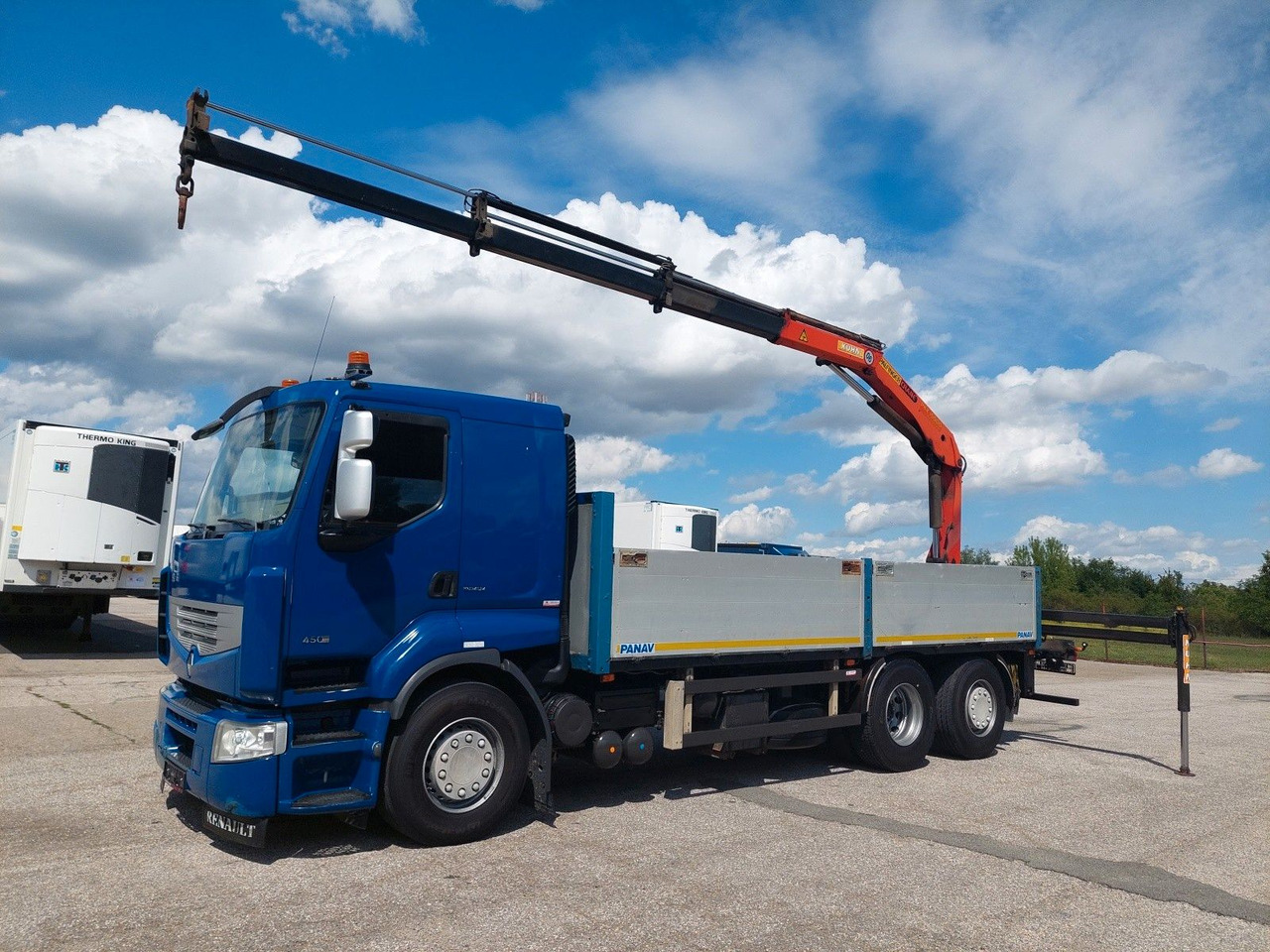 Renault Premium DXI R450.26 HR Palfinger PK 15.500 - Camião de caixa aberta/ Plataforma, Camião grua: foto 1 Renault Premium DXI R450.26 HR Palfinger PK 15.500 - Camião de caixa aberta/ Plataforma, Camião grua: foto 1