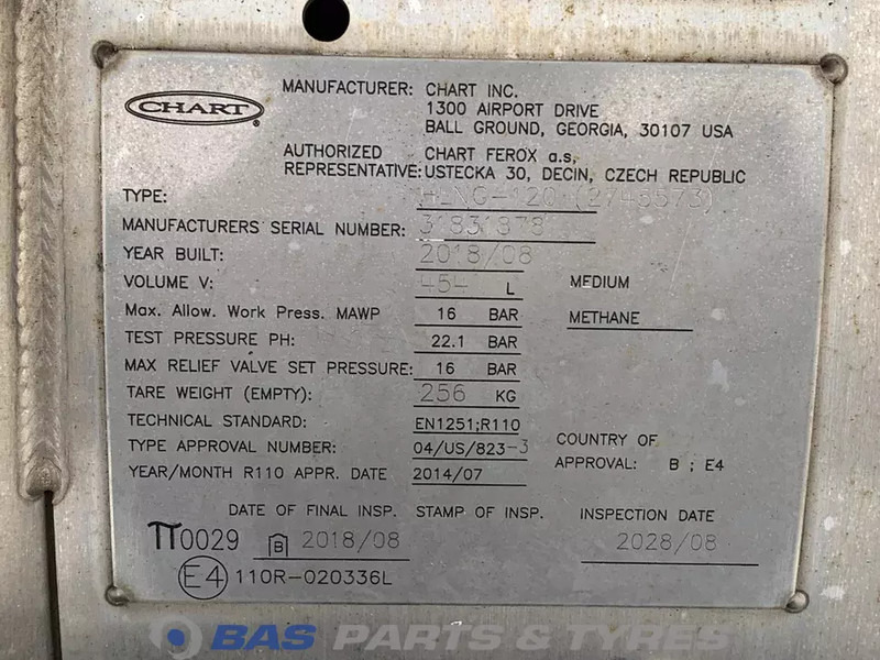 Scania LNG tank Scania 406 Liter 1776103 - Tanque de combustível por Camião: foto 5 Scania LNG tank Scania 406 Liter 1776103 - Tanque de combustível por Camião: foto 5