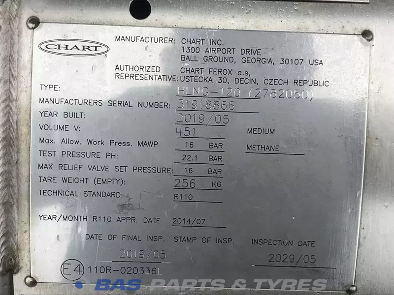 Scania LNG tank Scania 406 Liter 1776103 - Tanque de combustível por Camião: foto 5 Scania LNG tank Scania 406 Liter 1776103 - Tanque de combustível por Camião: foto 5