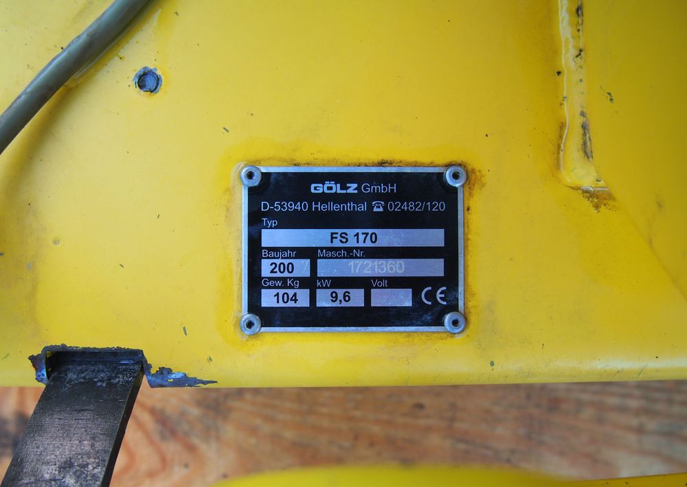 Piła do cięcia GOLZ FS 170 2006 PIŁA DO CIĘCIA asfaltu i betonu - Equipamento de construção: foto 3 Piła do cięcia GOLZ FS 170 2006 PIŁA DO CIĘCIA asfaltu i betonu - Equipamento de construção: foto 3