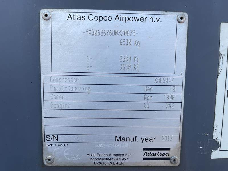 Atlas-Copco XAHS 447 CD - N - Compressor de ar: foto 2 Atlas-Copco XAHS 447 CD - N - Compressor de ar: foto 2