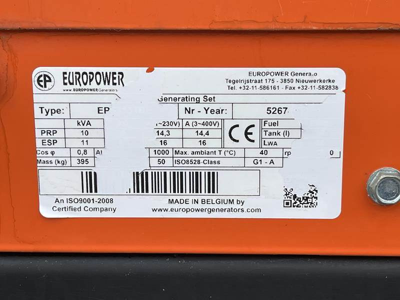 Gerador elétrico Europower EPS 113 TDE: foto 6