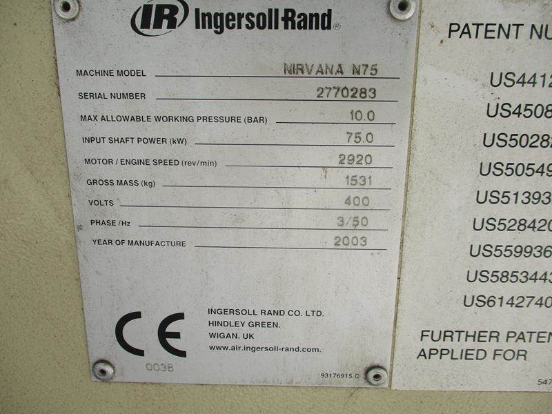 Compressor de ar Ingersoll Rand N 75: foto 11