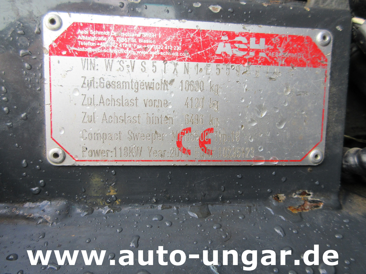 Varredora urbana Aebi MFH 5500 Baujahr 2014 Euro 5 Kehrmaschine mit zusätzlichem Schwemmbalken: foto 17