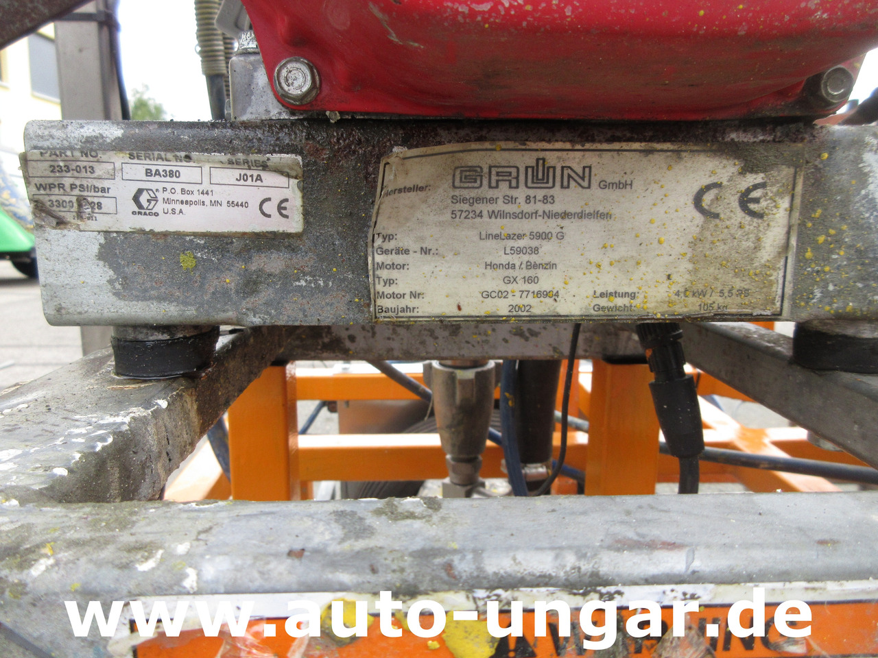 Máquina de asfalto Graco LineLazer II 5900  auf Zindel VarioZet Linedriver Perlstreuer + Airless-Farb-Spritze Hofmann: foto 5