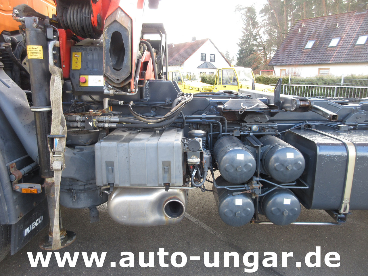 Camião basculante, Camião grua Iveco Trakker 360 Kipper Allrad 4x4 Kran Palfinger PK 9002 Kommunalhydraulik Winterdienst Euro 5: foto 22