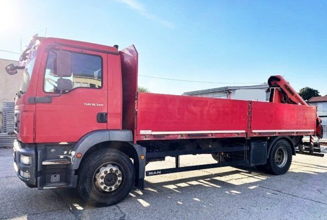 MAN 6m TGM 18.340 +Palfinger 12001 radio - Camião de caixa aberta/ Plataforma, Camião grua: foto 3 MAN 6m TGM 18.340 +Palfinger 12001 radio - Camião de caixa aberta/ Plataforma, Camião grua: foto 3