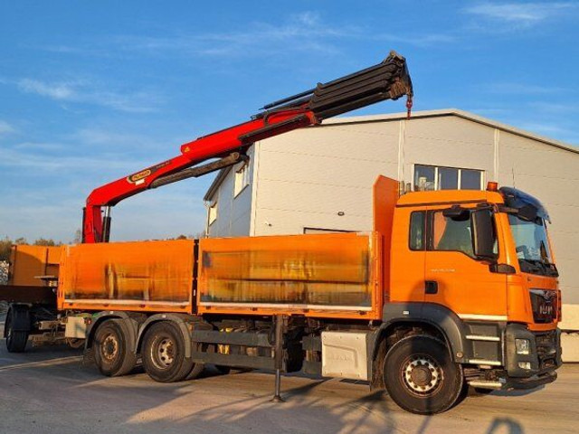 MAN 6x2 TGS 26.440 (6x4 problem!) - Camião de caixa aberta/ Plataforma, Camião grua: foto 1 MAN 6x2 TGS 26.440 (6x4 problem!) - Camião de caixa aberta/ Plataforma, Camião grua: foto 1