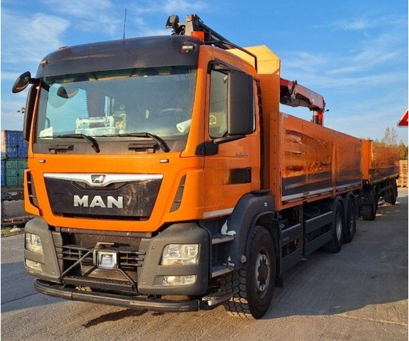 MAN 6x2 TGS 26.440 (6x4 problem!) - Camião de caixa aberta/ Plataforma, Camião grua: foto 4 MAN 6x2 TGS 26.440 (6x4 problem!) - Camião de caixa aberta/ Plataforma, Camião grua: foto 4