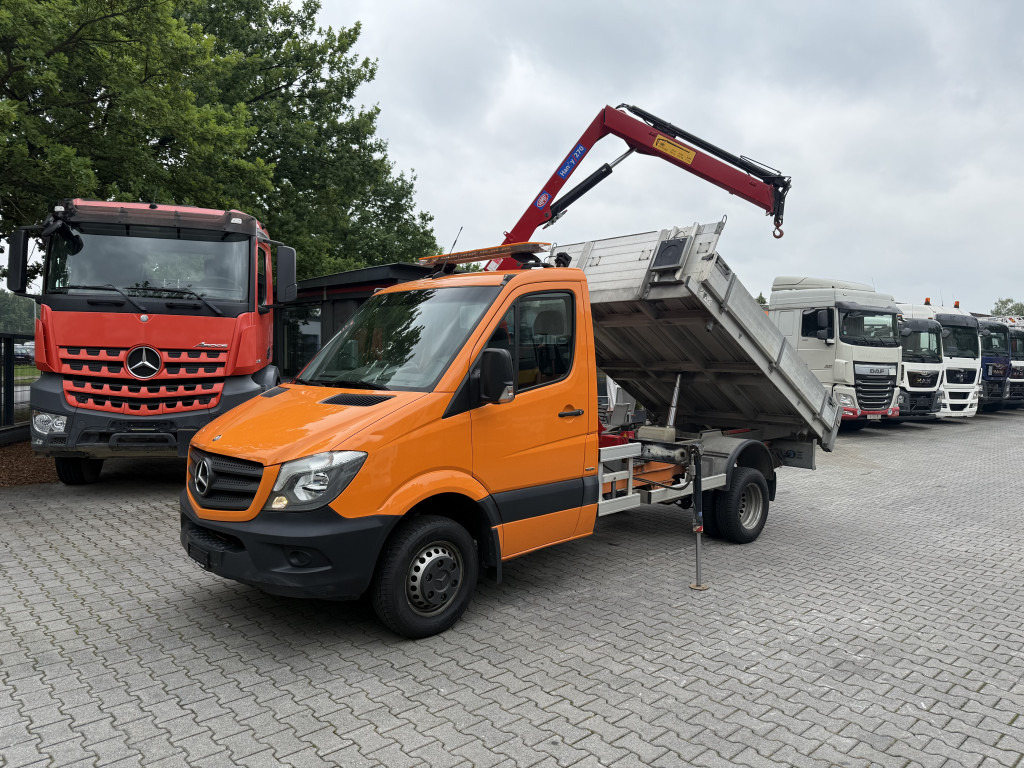 Mercedes-Benz Sprinter 516 Kipper mit Kran HMF 270 - Carrinha basculante: foto 1 Mercedes-Benz Sprinter 516 Kipper mit Kran HMF 270 - Carrinha basculante: foto 1