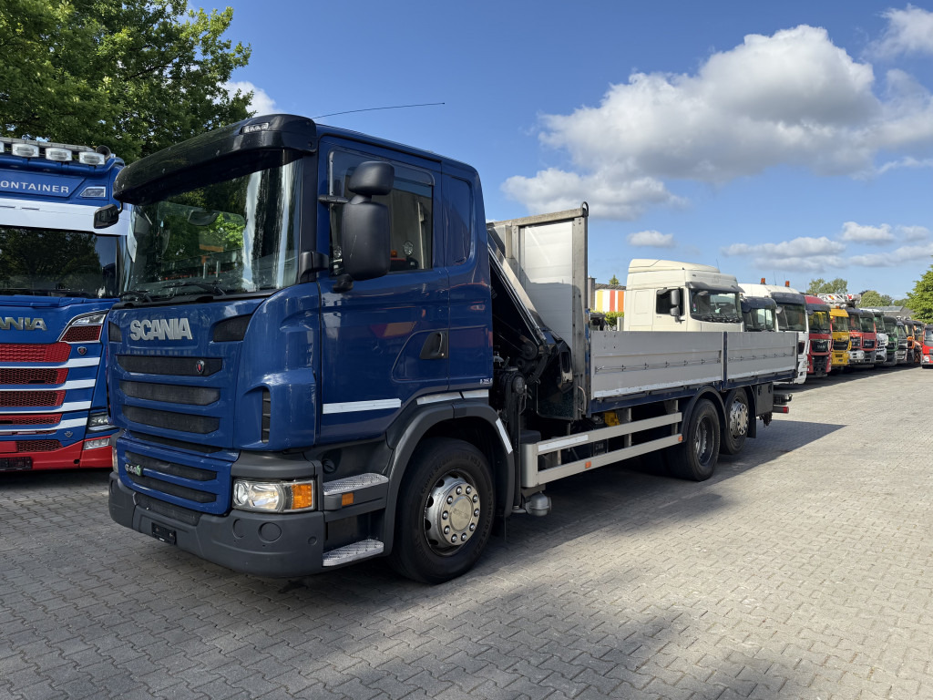 Scania G440 6X2*4 HIAB 166 bis 16.50 Meter - Camião de caixa aberta/ Plataforma, Camião grua: foto 1 Scania G440 6X2*4 HIAB 166 bis 16.50 Meter - Camião de caixa aberta/ Plataforma, Camião grua: foto 1