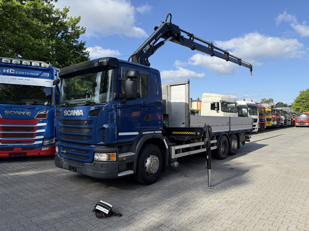 Scania G440 6X2*4 HIAB 166 bis 16.50 Meter - Camião grua, Camião de caixa aberta/ Plataforma: foto 1 Scania G440 6X2*4 HIAB 166 bis 16.50 Meter - Camião grua, Camião de caixa aberta/ Plataforma: foto 1
