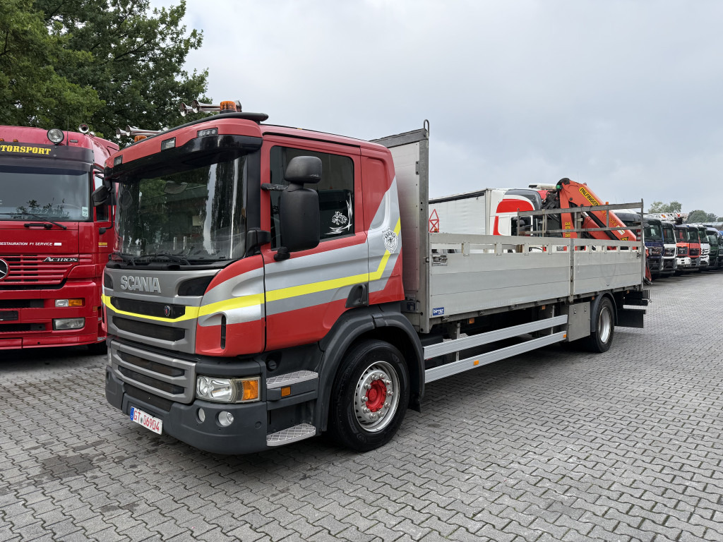 Scania P410 4X2 Palfinger PK 13001 - Camião de caixa aberta/ Plataforma, Camião grua: foto 1 Scania P410 4X2 Palfinger PK 13001 - Camião de caixa aberta/ Plataforma, Camião grua: foto 1